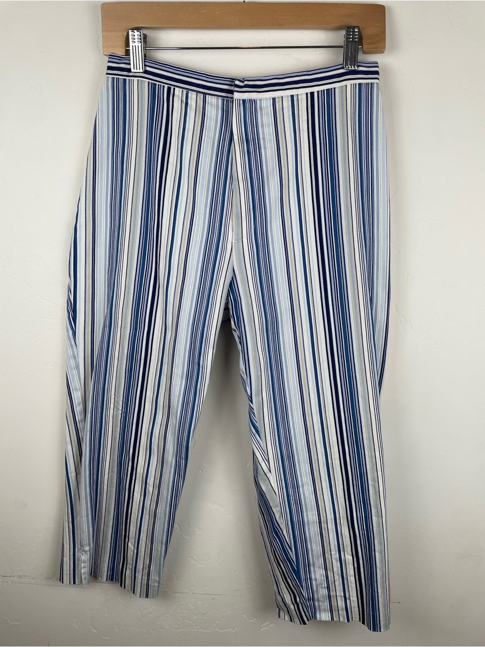 Alani Capris Navy and White Striped